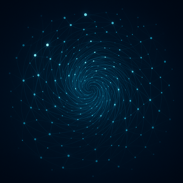 Swirling network illustration